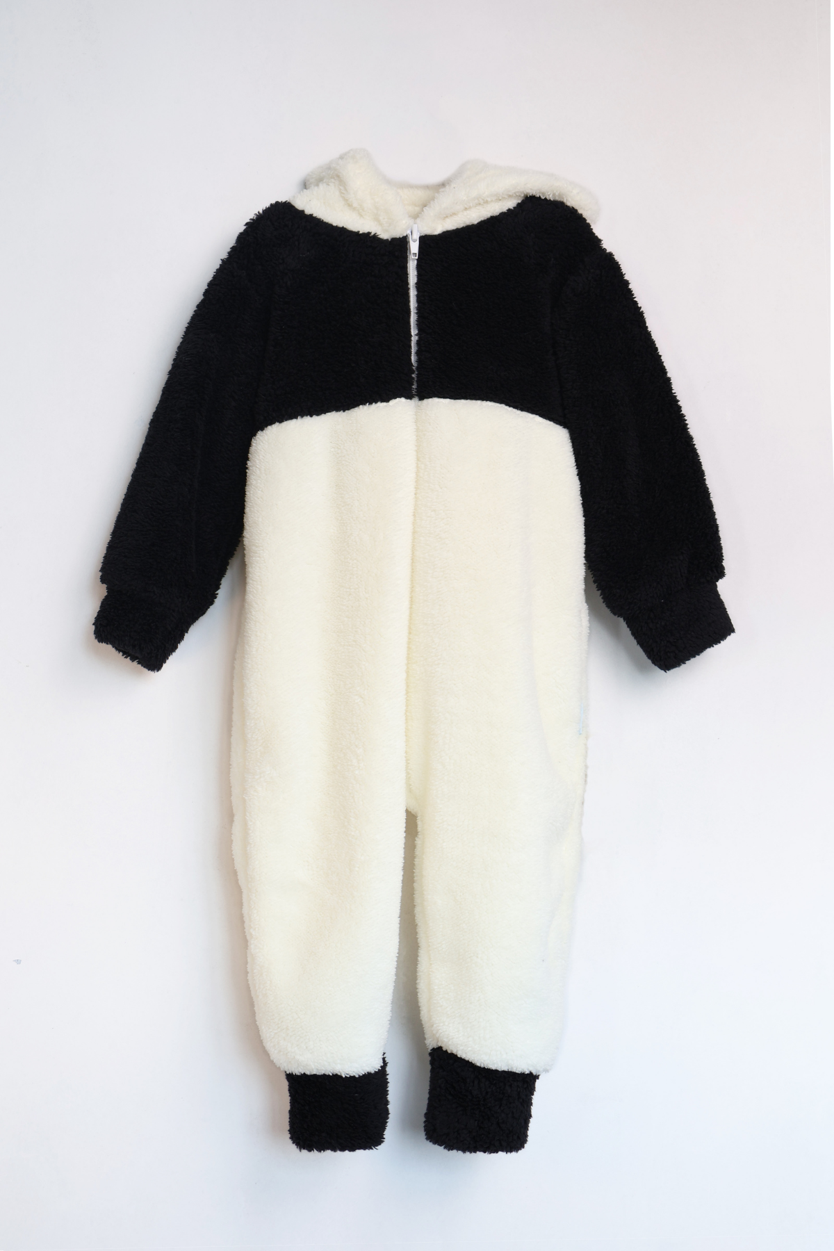 Welsoft Panda Yumuşak Peluş Fermuarlı Bebek ve Uyku Tulumu - Siyah