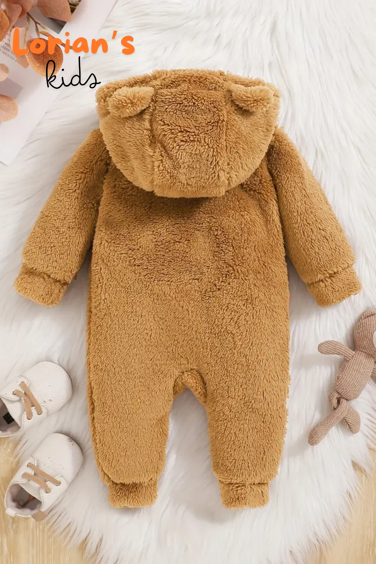 Welsoft Ayıcık Peluş Çocuk Tulumu Unisex - Kahverengi