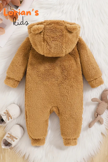 Welsoft Ayıcık Peluş Çocuk Tulumu Unisex - Kahverengi