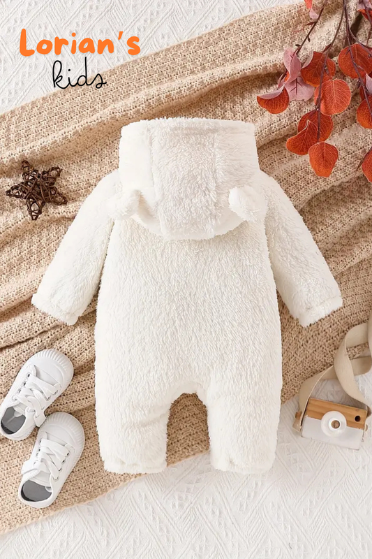 Welsoft Ayıcık Peluş Çocuk Tulumu Unisex - Ekru