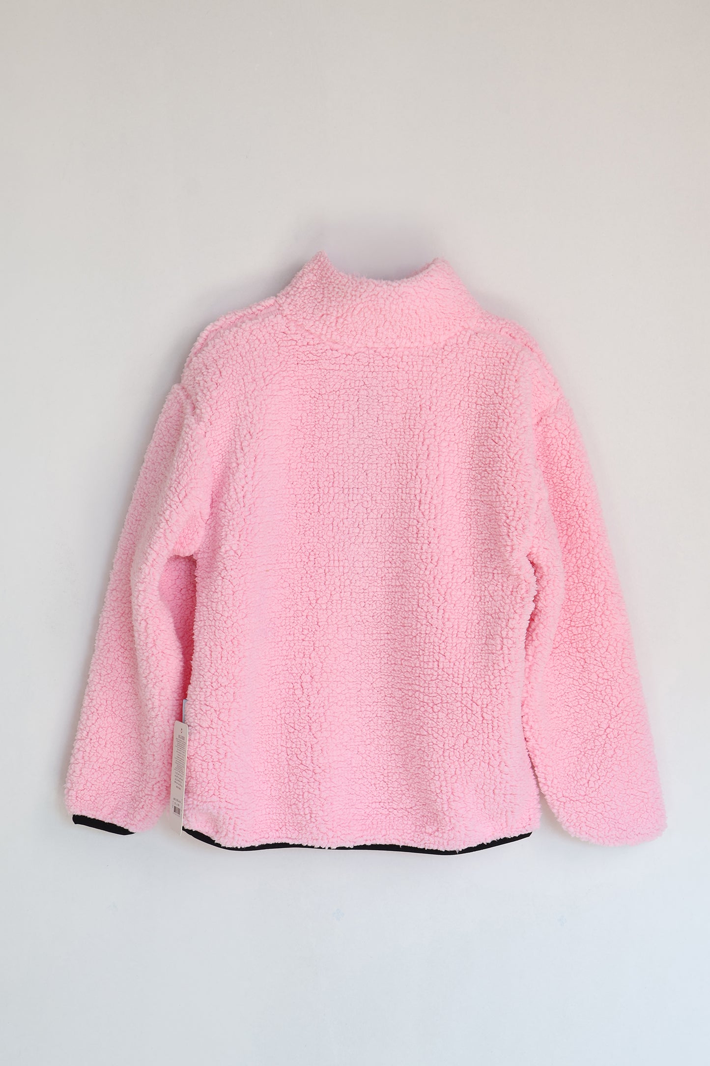Çocuk Lastik Manşetli Fermuarlı Kuzu Wellsoft Peluş Ceket 2-5 YAŞ - Pembe