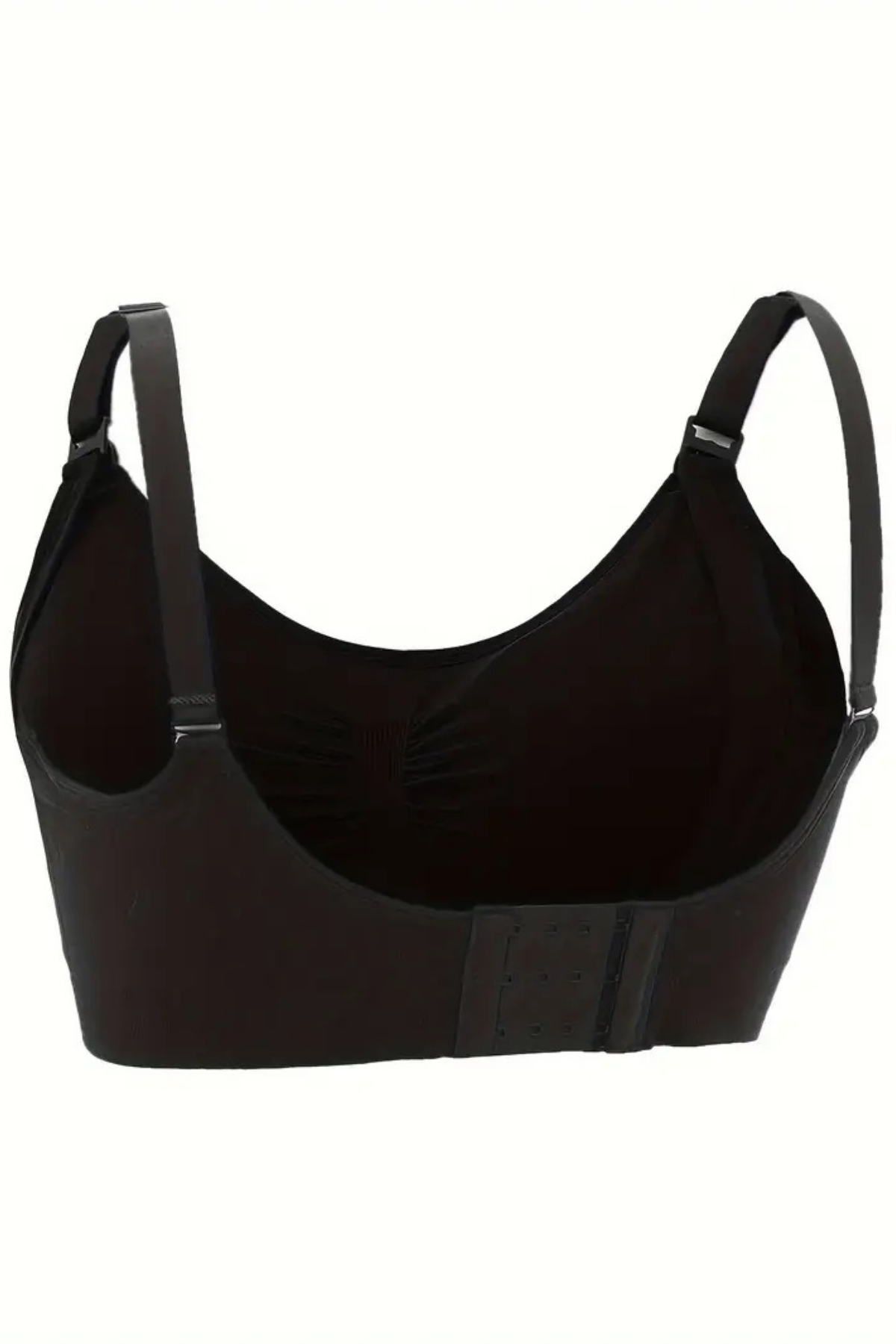 Siyah Dikişsiz Seamless Relaxed Fit Emzirme Sütyeni