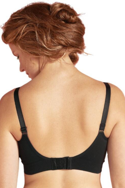 Siyah Dikişsiz Seamless Relaxed Fit Emzirme Sütyeni