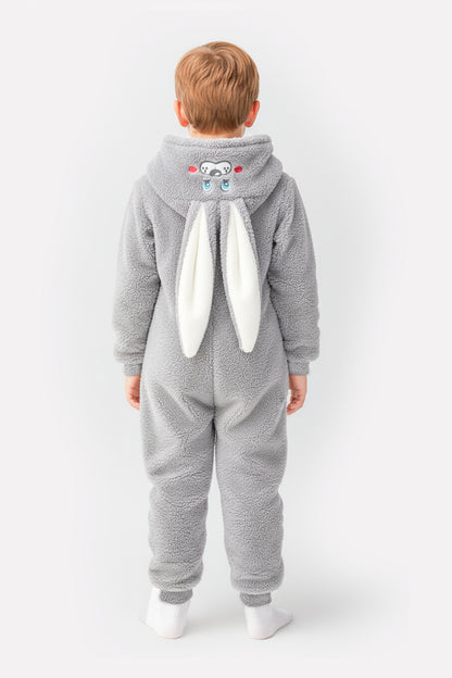 Welsoft Gri Tavşan Yumuşak Peluş Fermuarlı Bebek ve Uyku Tulumu