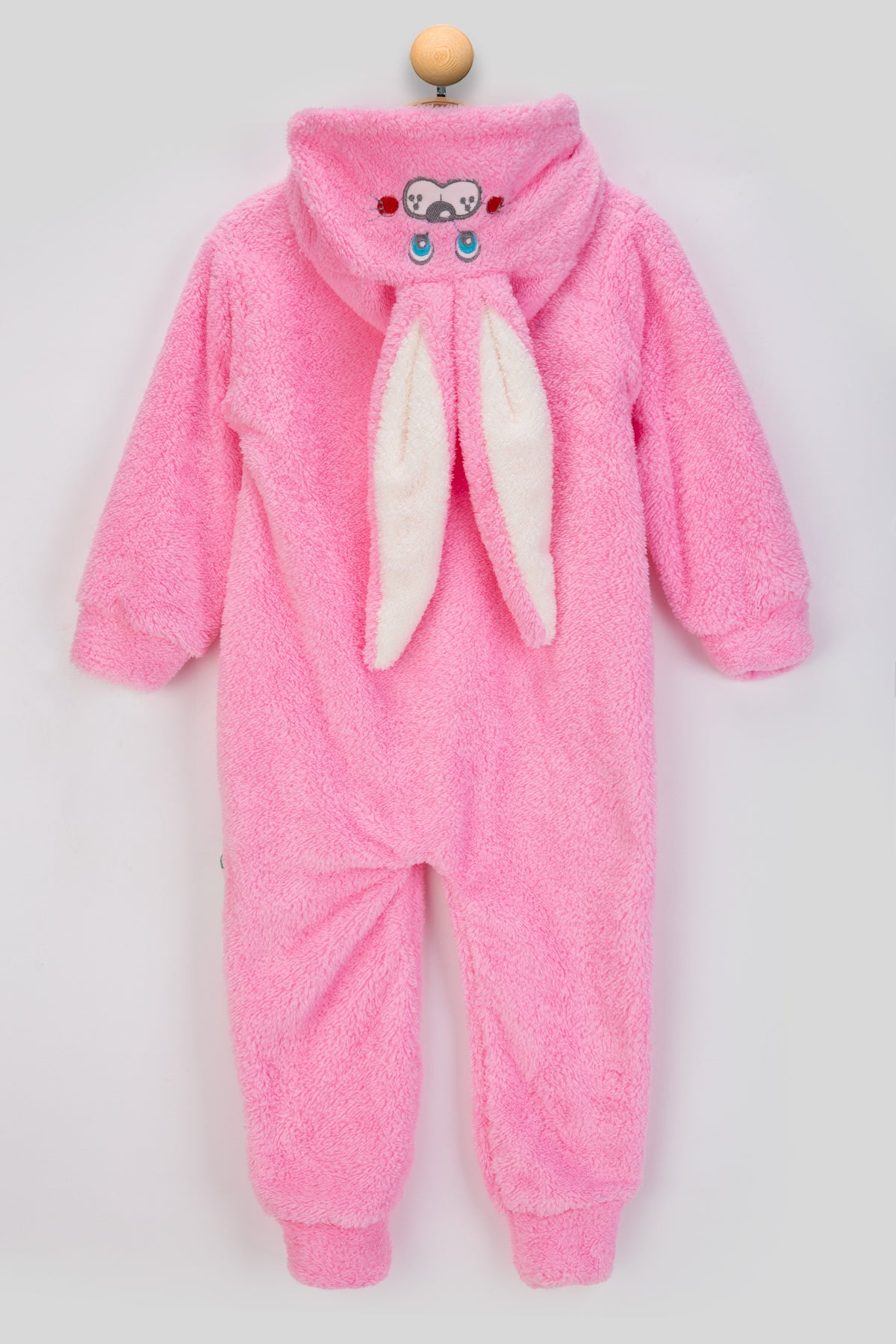 Welsoft Koyu Pembe Tavşan Yumuşak Peluş Fermuarlı Bebek ve Uyku Tulumu
