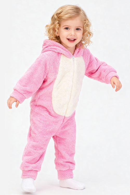 Welsoft Koyu Pembe Tavşan Yumuşak Peluş Fermuarlı Bebek ve Uyku Tulumu