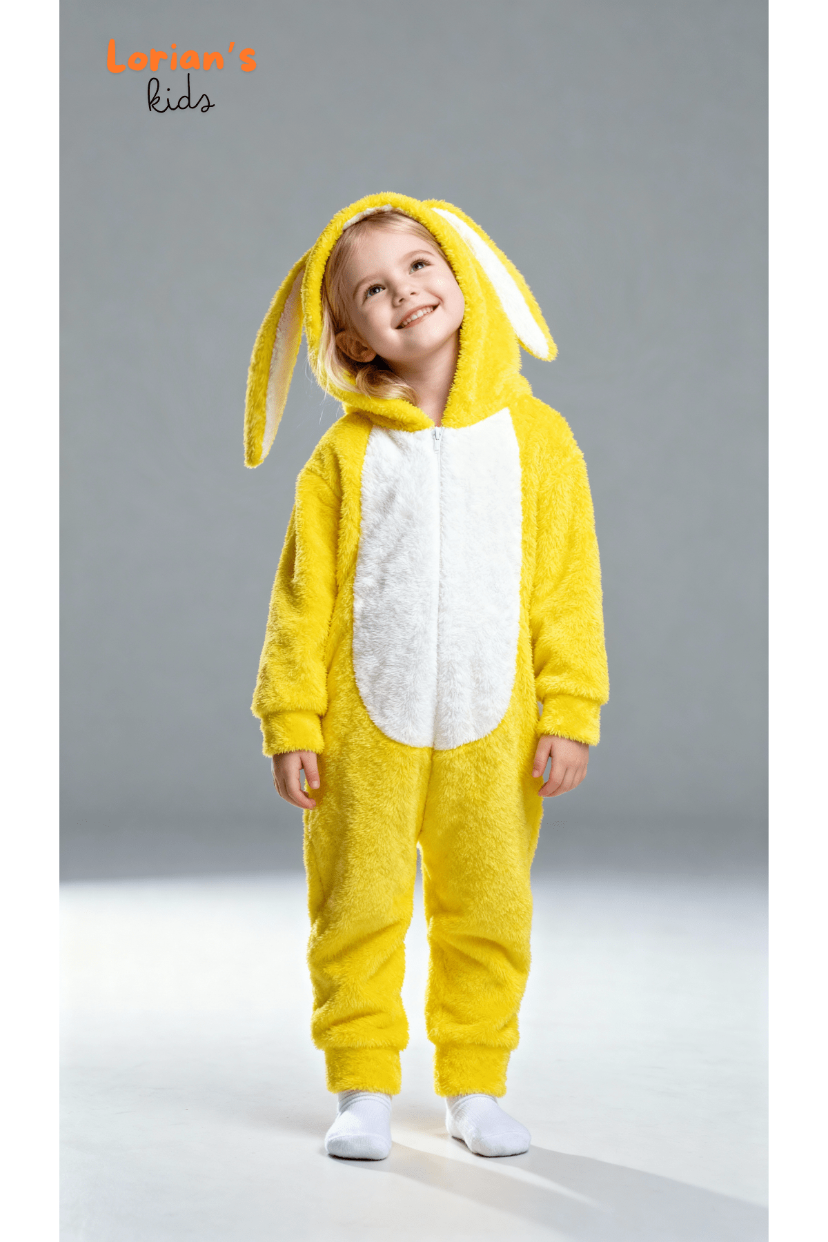 Welsoft Sarı Tavşan Yumuşak Peluş Fermuarlı Bebek ve Uyku Tulumu - Sarı
