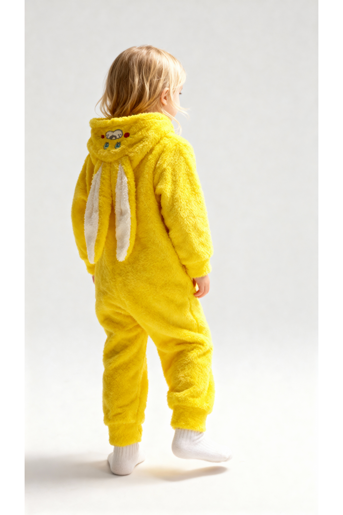 Welsoft Sarı Tavşan Yumuşak Peluş Fermuarlı Bebek ve Uyku Tulumu - Sarı